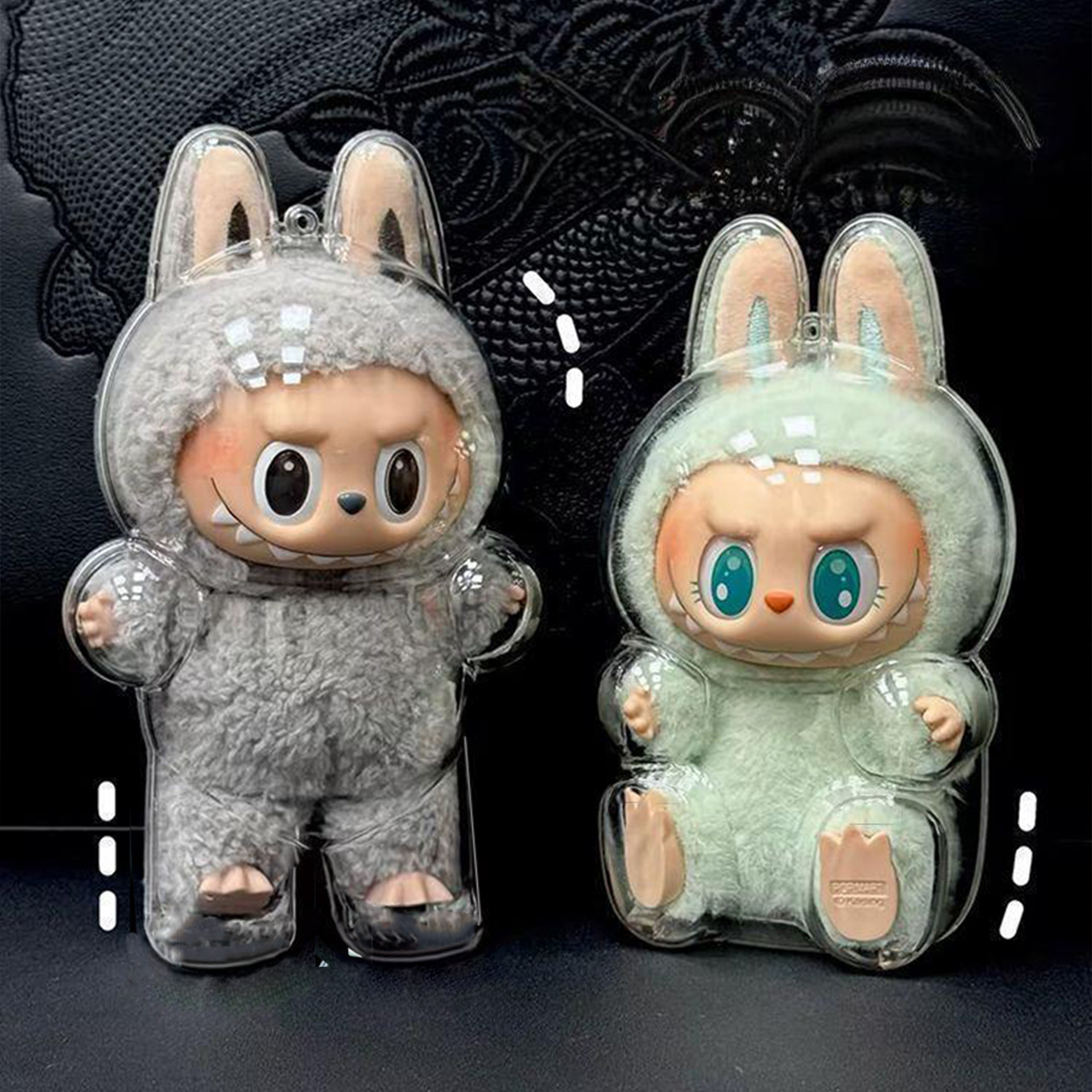 Protective Case for LABUBU, The Monsters Exciting Macaron Acrylic Display Case Clear Protective Cover for Standing Figure