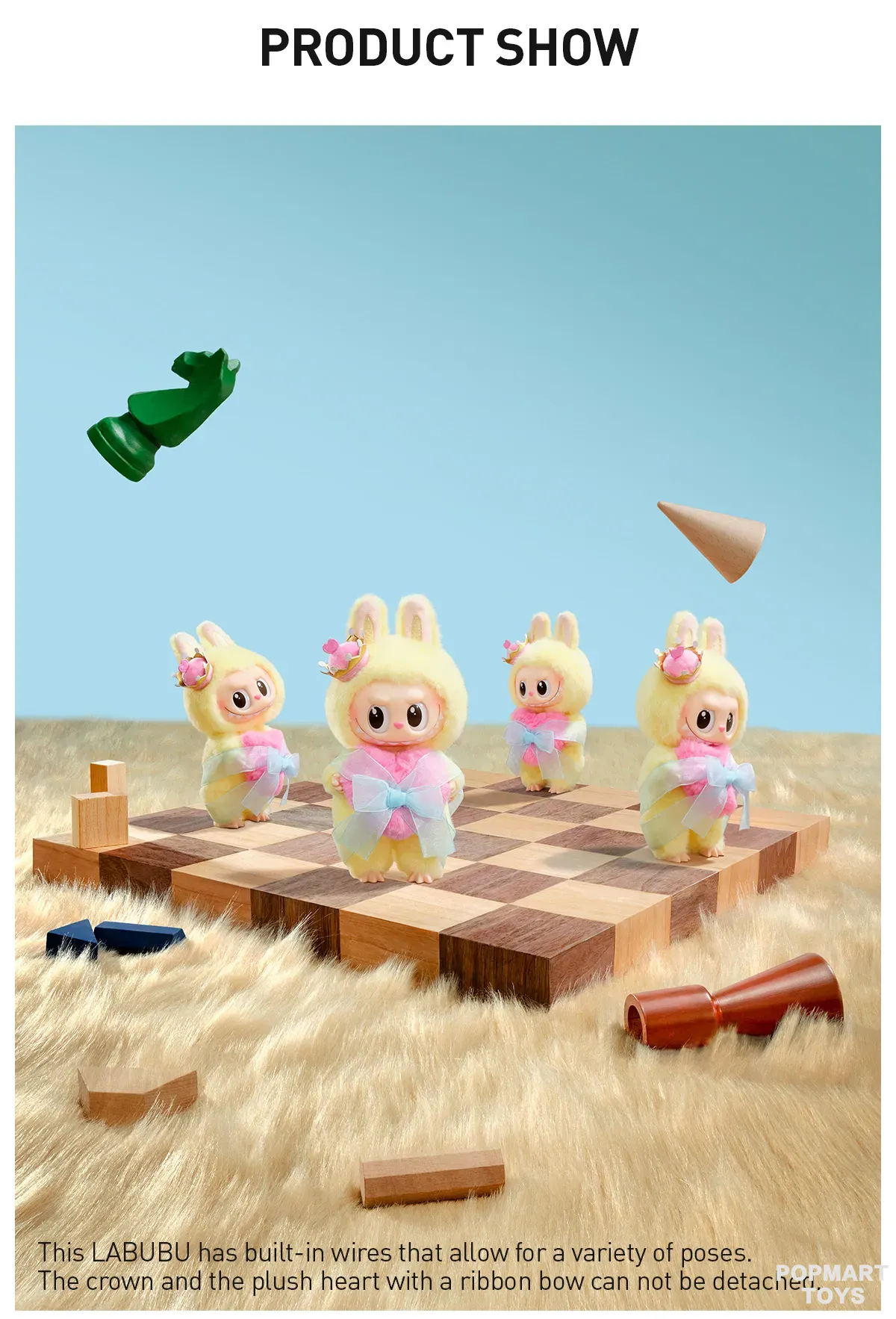 THE MONSTERS Let's Checkmate Series-Vinyl Plush Hanging Card