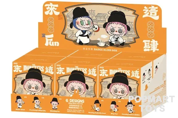 Pop Mart Labubu The Monsters Let's Have Fun Together Series Badge Sealed Case