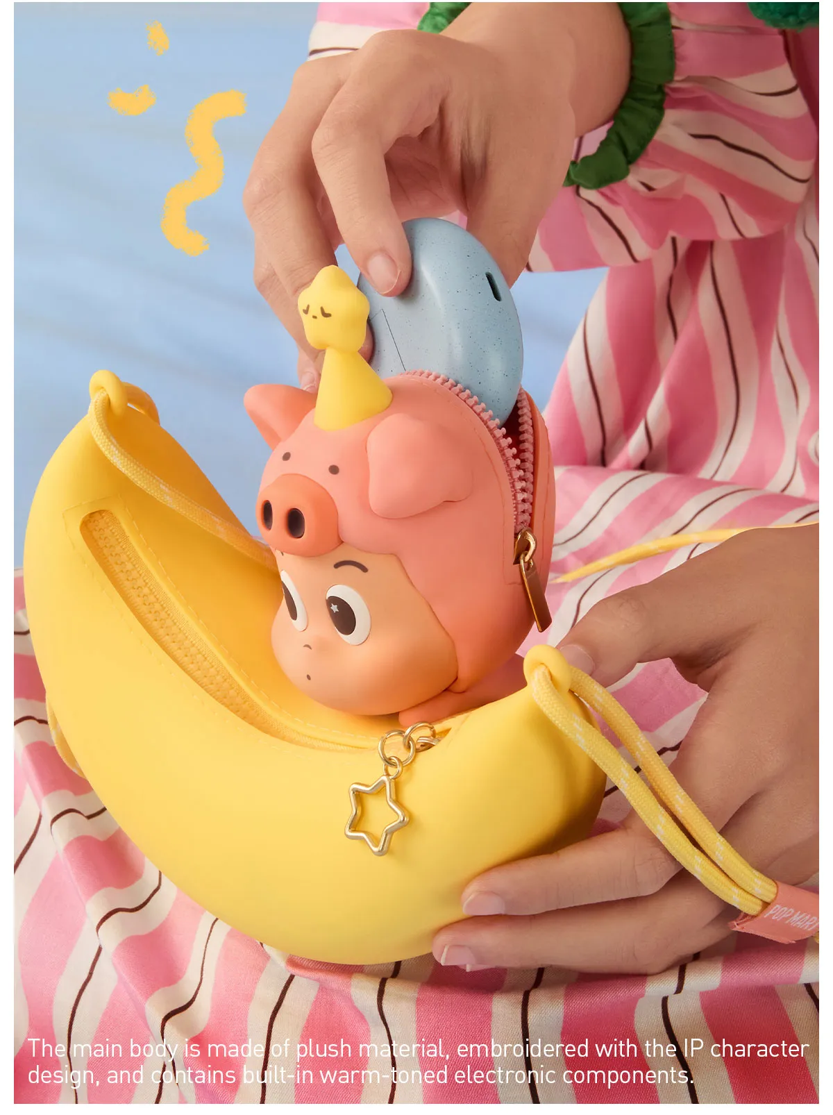 POP BEAN Pajama Party Twinkle silicone crossbody bag