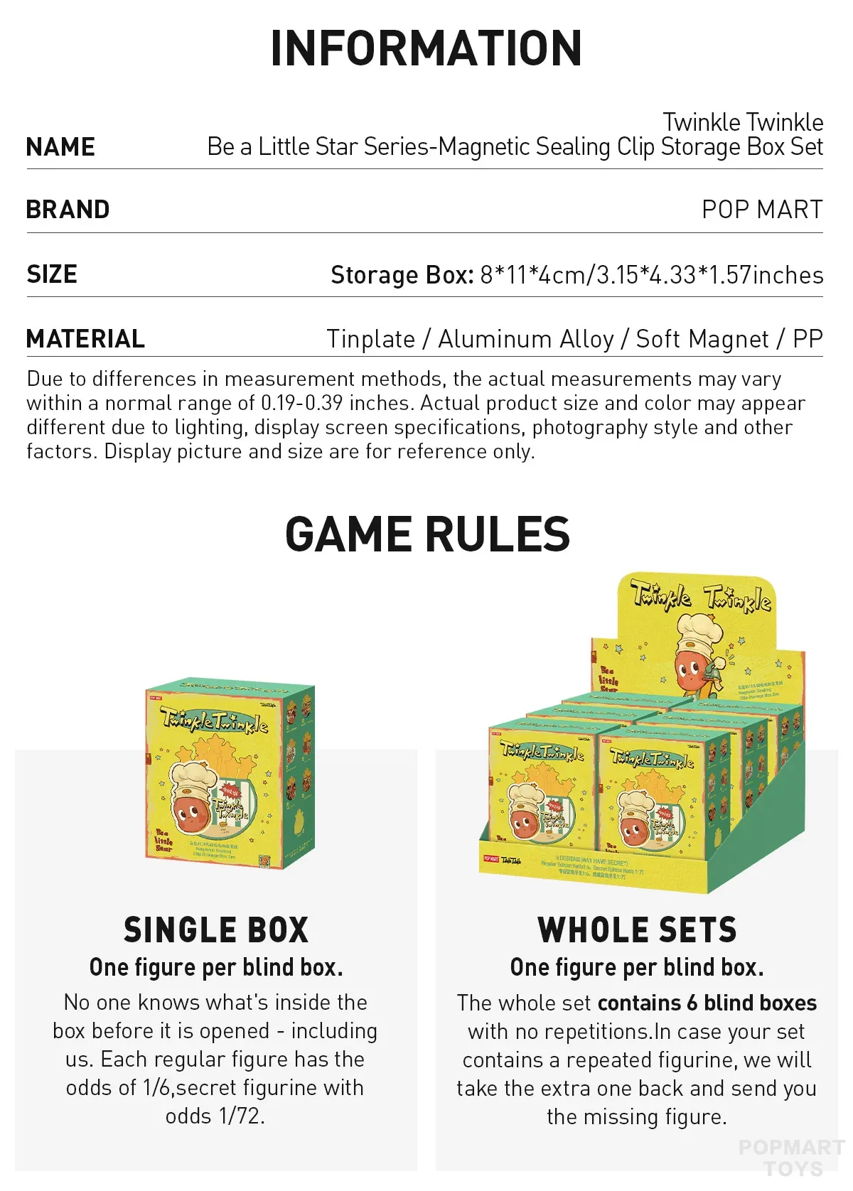 Twinkle Twinkle Be a Little Star Series-Magnetic Sealing Clip Storage Box Set