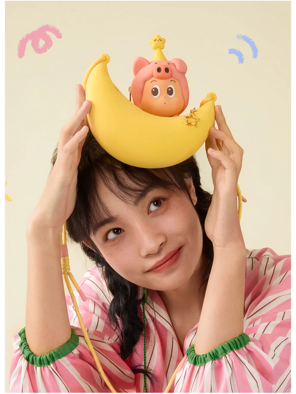 POP BEAN Pajama Party Twinkle silicone crossbody bag