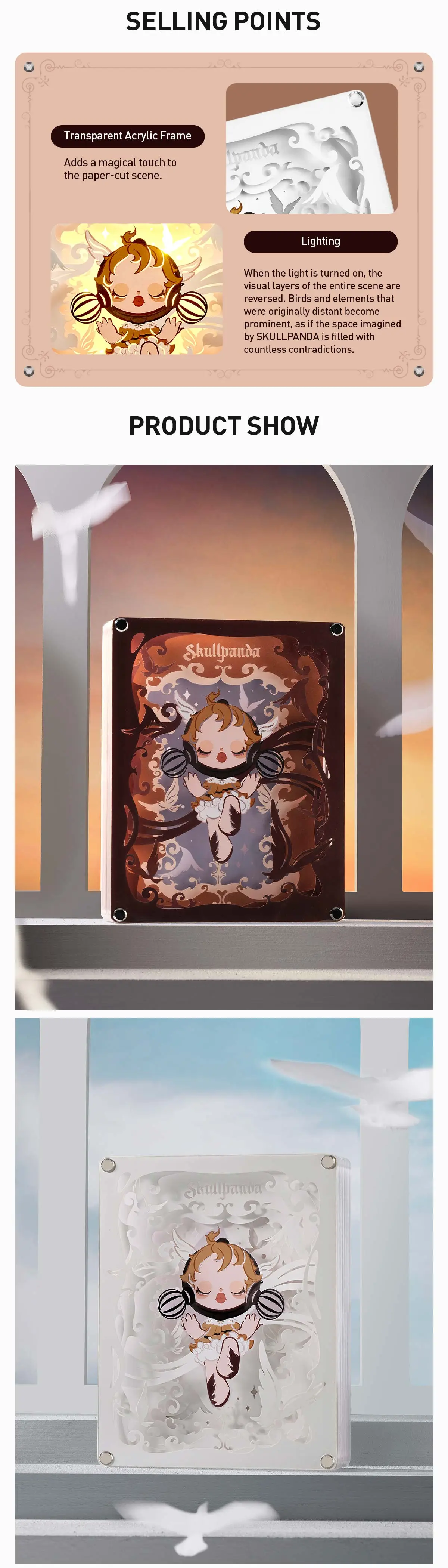 SKULLPANDA Image Of Reality Series-Papercraft Lamp (Plain Ver.)