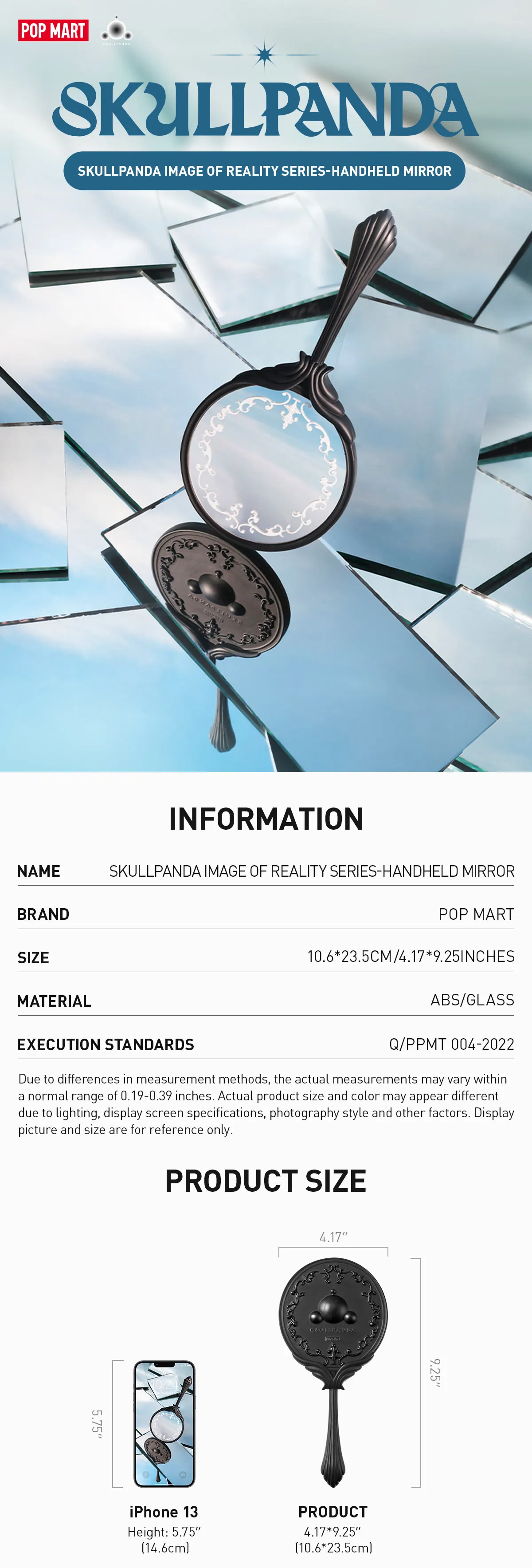 SKULLPANDA Image Of Reality Series-Handheld Mirror