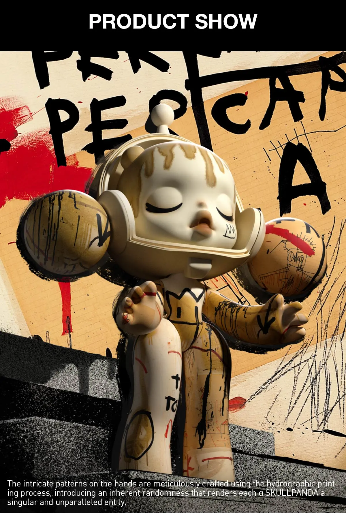 MEGA α SKULLPANDA 1000% JEAN-MICHEL BASQUIAT