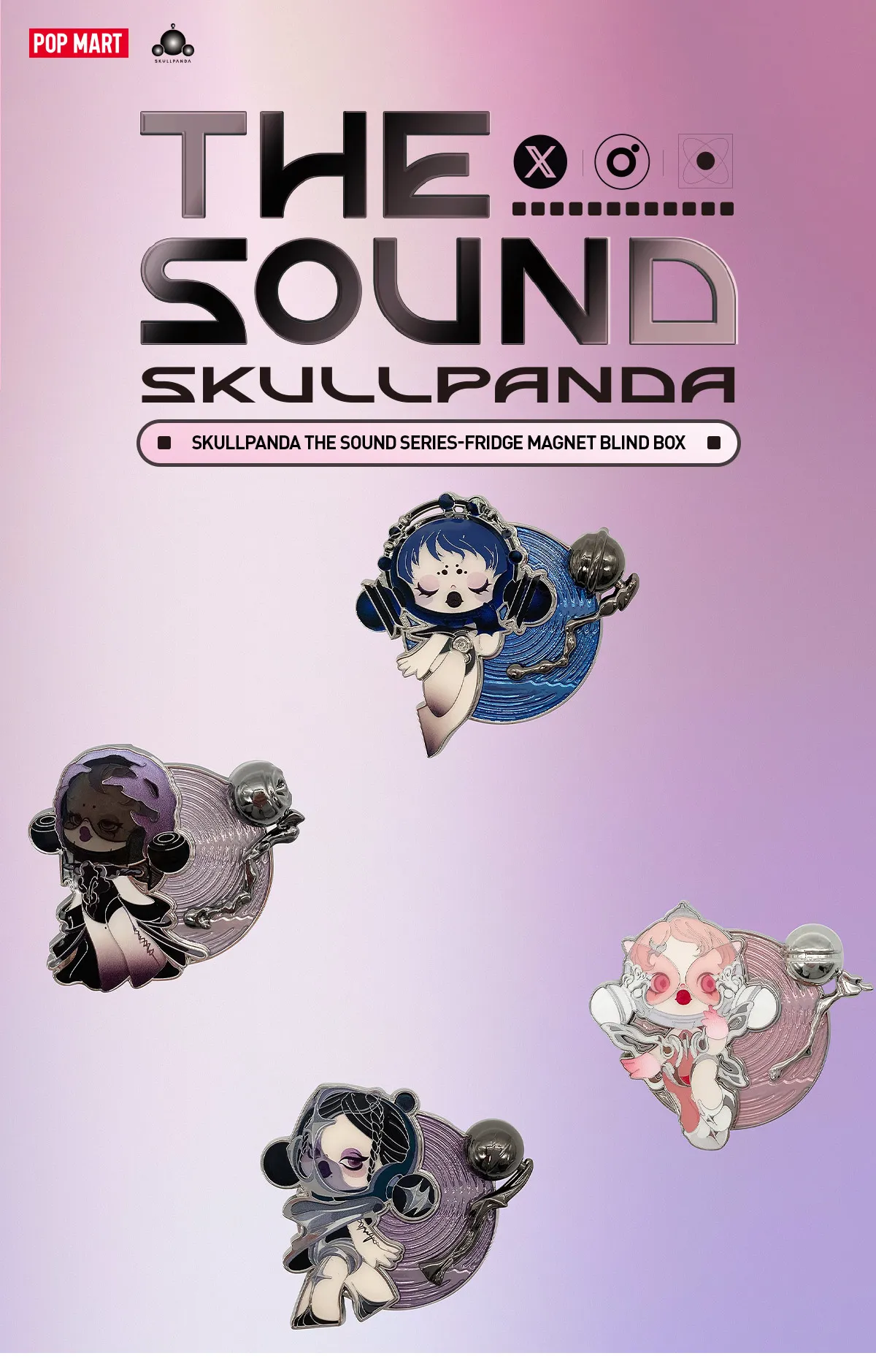 SKULLPANDA The Sound Series-Fridge Magnet Blind Box