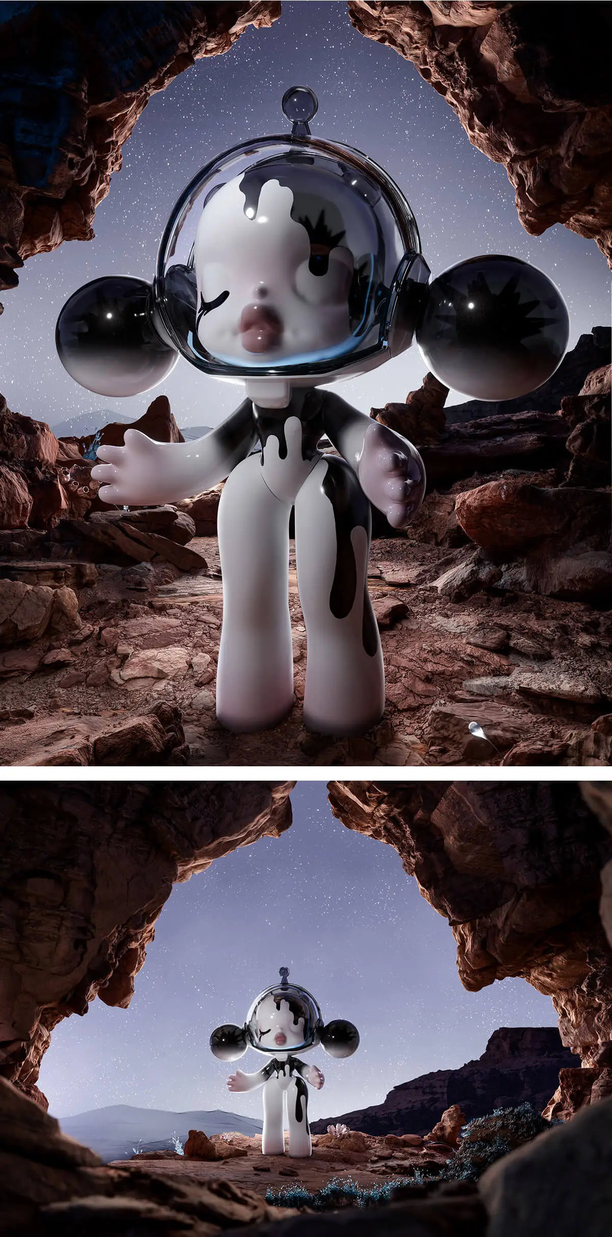 MEGA COLLECTION 1000% α SKULLPANDA Between Light and Dark