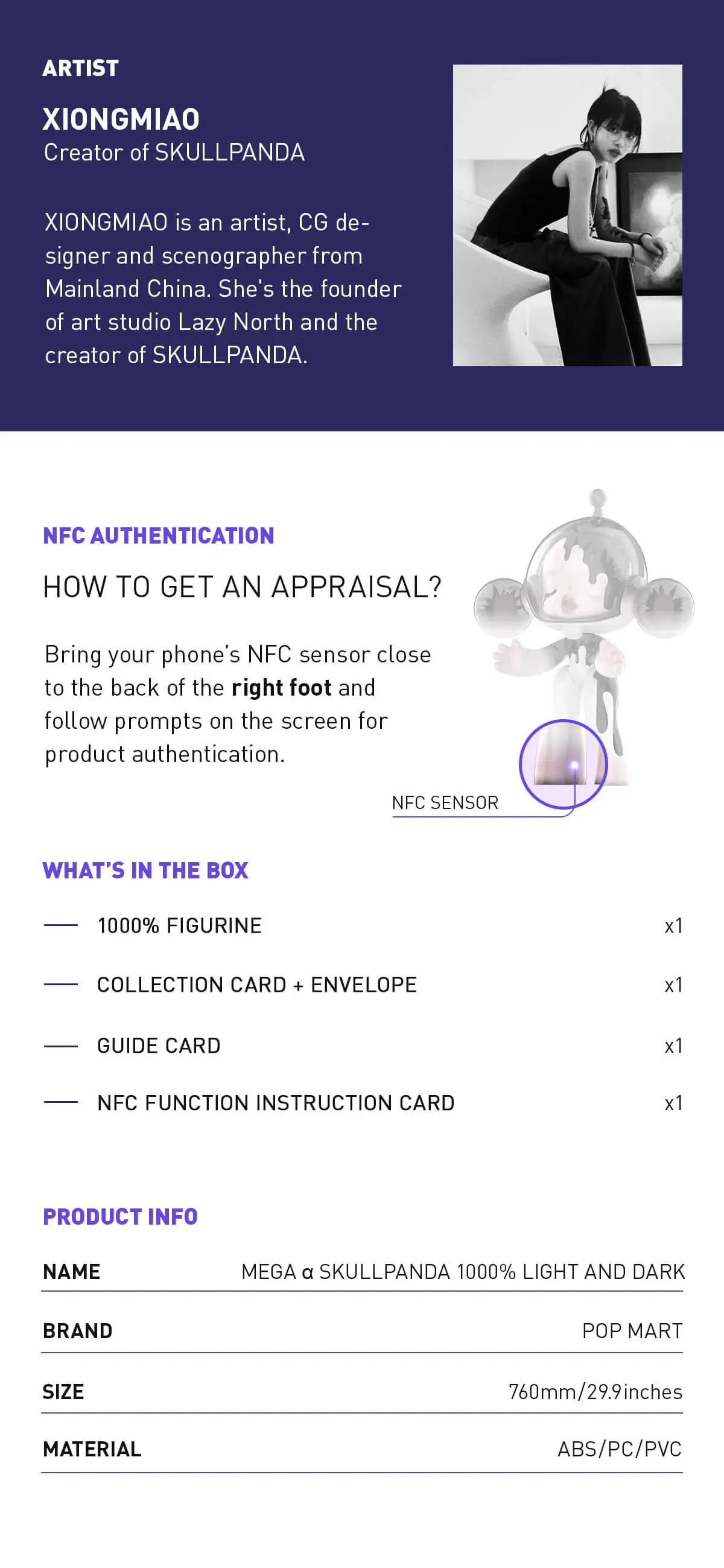 MEGA COLLECTION 1000% α SKULLPANDA Between Light and Dark