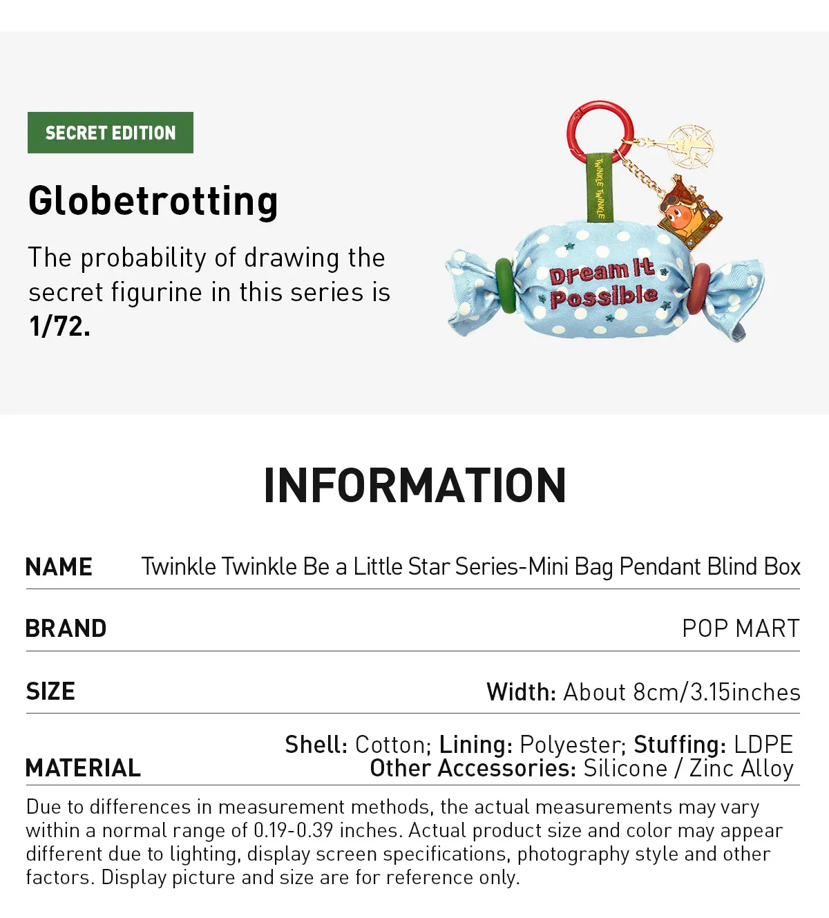 Twinkle Twinkle Be a Little Star Series-Mini Bag Pendant Blind Box